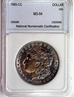 1885-CC Morgan S$ NNC MS64 TONED BEAUTY!Guide $950