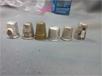 vintage metal thimbles.