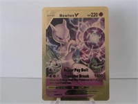 Pokemon Card Rare Gold Mewtwo V