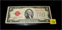 $2 United States red seal note, series of 1928F