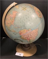 Vintage Electric Classroom World Globe.