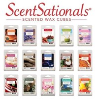 4 Assorted SCENTSATIONALS SCENTED WAX MELT CUBES