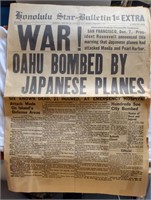 Original December 7, 1941 News Paper Hawaii! Japs!