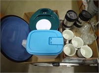 (2) Boxes w/ Salad Spinner, Platter, Insulated