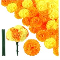 200Pc. Artificial Marigold Flowers