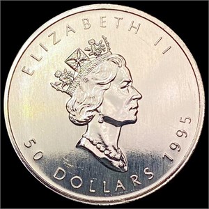 1995 $50 Canada Platinum Maple 1oz .9995 SUPERB