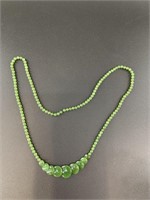 Alaskan Kobuk jade bead necklace. Each bead shows