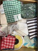 Drawer of Kitchen Linens Tea Towels Dishcloths