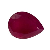 Genuine 6.70ct Pear Cut Red Beryl Gemstone