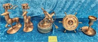 11 - CANDLE HOLDERS, ARMILLARY, BAROMETER (A102)