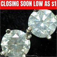 $1395 14K Natural Diamond (0.35Ct) Earrings