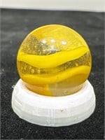 Akro yellow auger corkscrew marble 5/8” NM