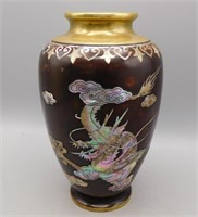 ROKA 1957 Korea Army Bronze Dragon Inlay Vase