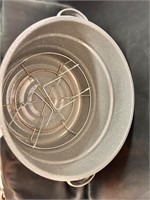 Large Grey Speckled Canning Pot w/lid