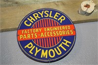 CHRYSLER PLYMOUTH REPOP METAL SIGN