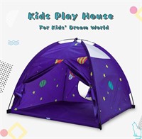 Kids camping tent universe print
