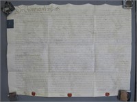 1791 Indenture Certificate Document 26.5"x 20"