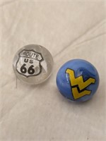 1" WV Marble and Route 66 Marble