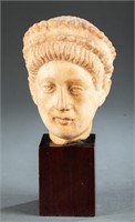 Late Roman Empire or Byzantine marble head.