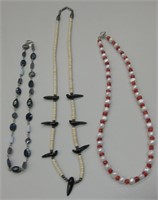 3 SW Necklaces w/ Sterling Silver Clasps