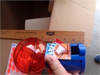 SMALL PLATIC BASKET BALL THEMED GUMBALL DISPENSER