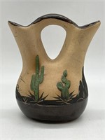 Vintage Southwestern Art Pottery Wedding Vase
