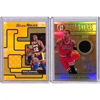 (2) Basketball Stars/hof Game Used Patches