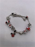 DISNEY MICKEY MOUSE THEMED CHARM BRACELET