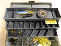 Tackle Box and Tackle - lures, string line, sinker