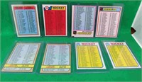 8x 1970-80's O-Pee-Chee CHECKLISTS UNMARKED!!