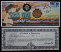 WWII 60th Anniv. Coin & Stamp Set