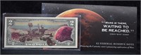 Mars Rover Mission $2 Two Dollar Bill