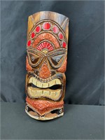 Copper Wood carved Tiki Plaque