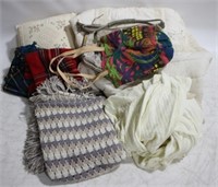Assorted linens & bags