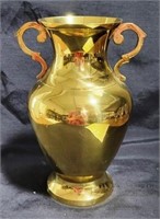 Brass Vase w/ 2 handles - 8" tall