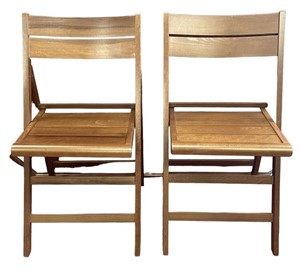 Italian Wooden Folding Chairs