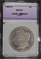 1893-O MORGAN DOLLAR APCG BU