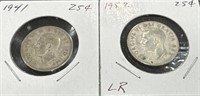 1941/1952 Silver Quarters