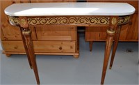 Marble Top Ornate Hall Table