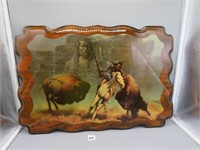 Really Nice Native American Picture on Wood