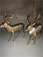 Brass Reindeer Statues