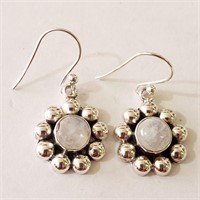 $140 Silver Moonstone Earrings