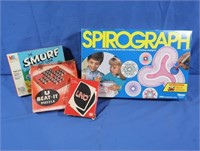 Spirograph, Smurf Card Game, U Beat It Puzzle