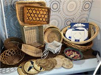 Woven Basket Lot & Others