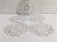 5 Vintage Glass Serving Trays  T9C