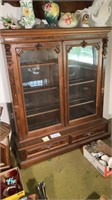 Antique Curio Cabinet Display w/ Glass Doors L