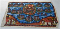 ETHIOPIAN PAINTING OF PILGRIMS IN REED BOATS
