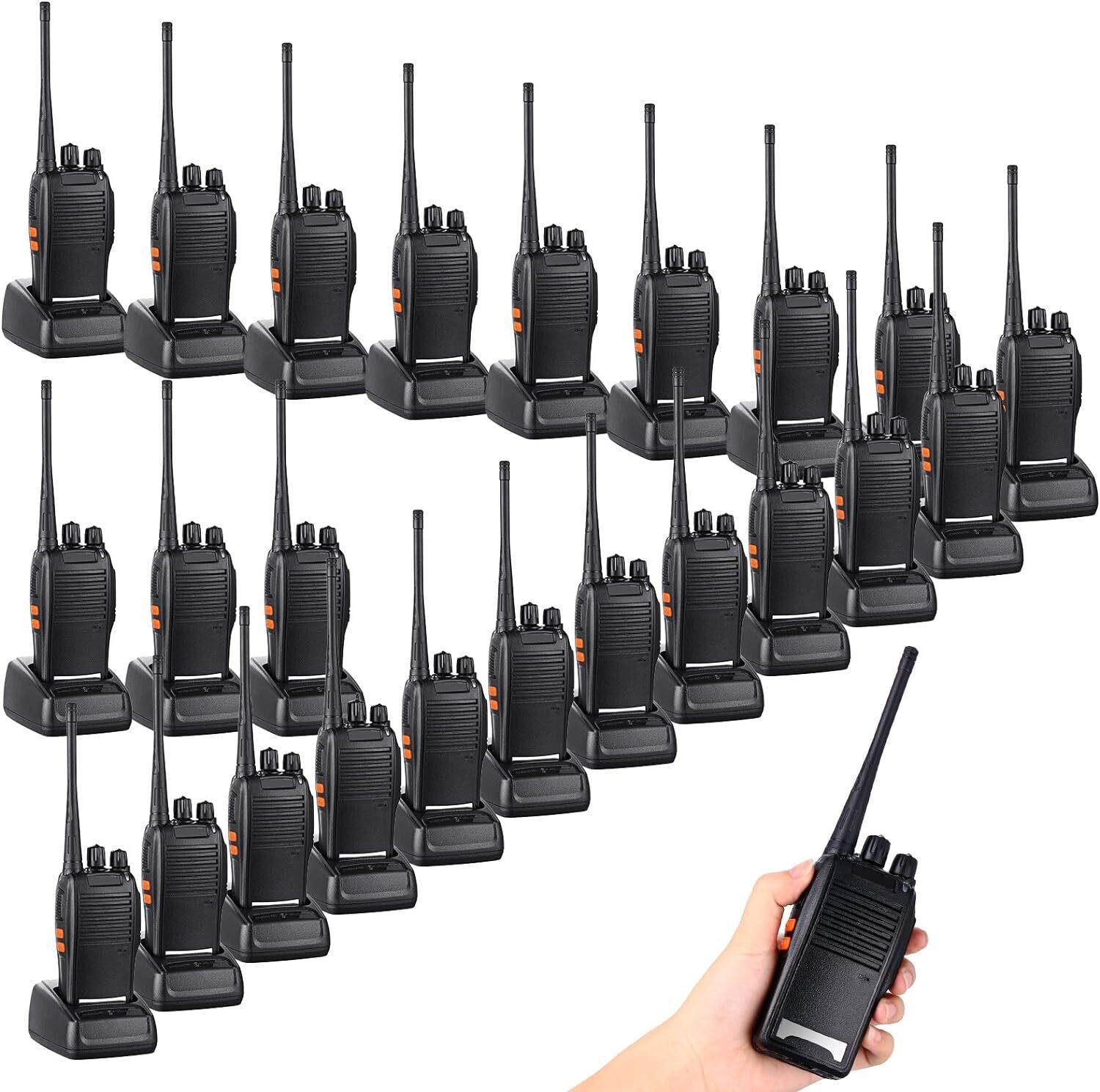 24 Pcs Walkie Talkies Long Range 2 Way Radio Set