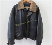 Eddie Bauer Leather Coat Men X-Large