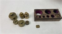 Brass weights for weighing